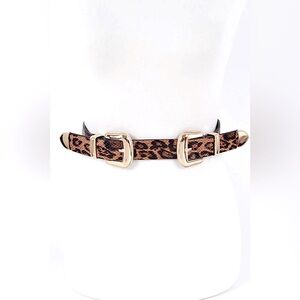 Plus Size Leopard Animal Print Skinny Statement Belt